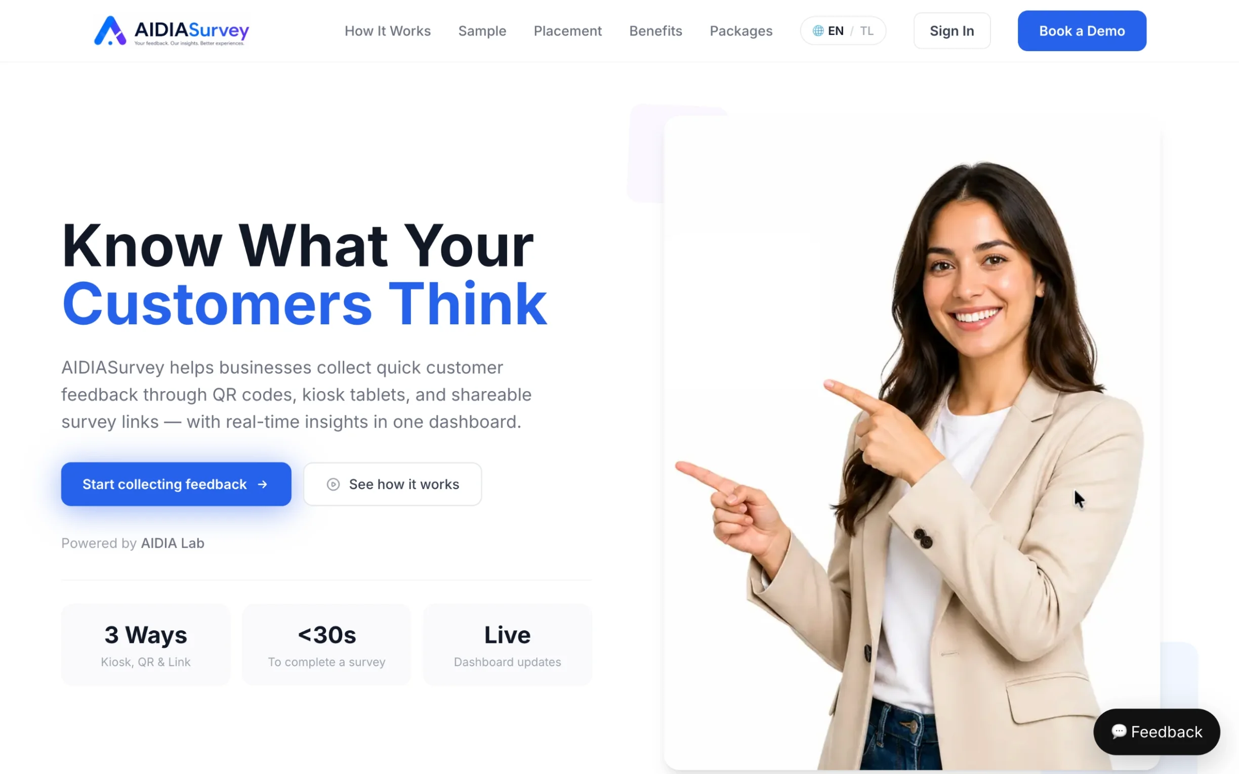 AIDIA Survey interface preview